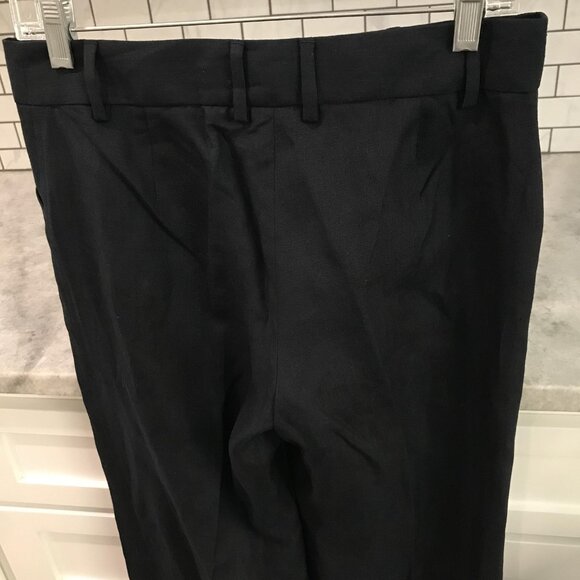 New J Crew Linen Pants Womens Tall 4 Black Wide Leg Trouser Business Formal - Picture 4 of 9